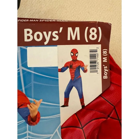 Marvel Spider-Man Boys' Costume Size 8 with Mask 2-Piece Set - Picture 2 of 4